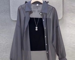 百搭防曬雪紡衫