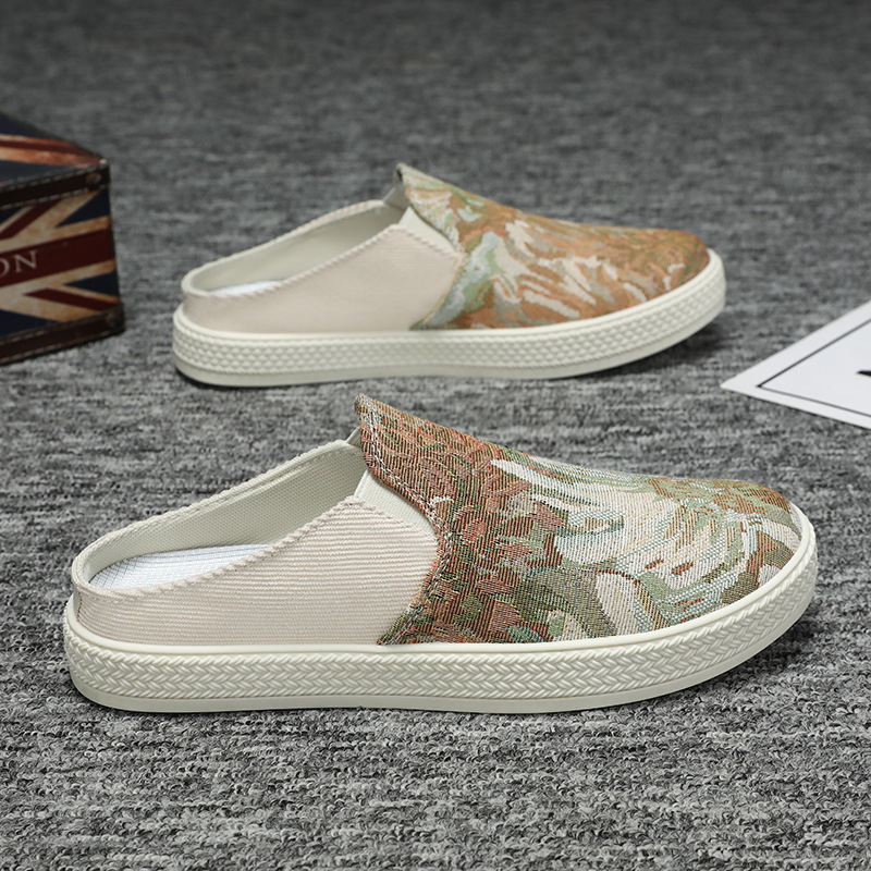 帆佈一腳蹬男鞋