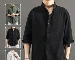 日系七分袖襯衫