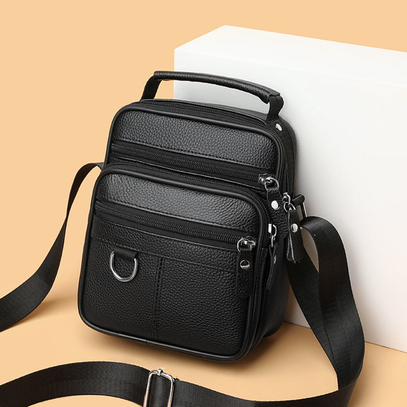 男士牛皮單肩包