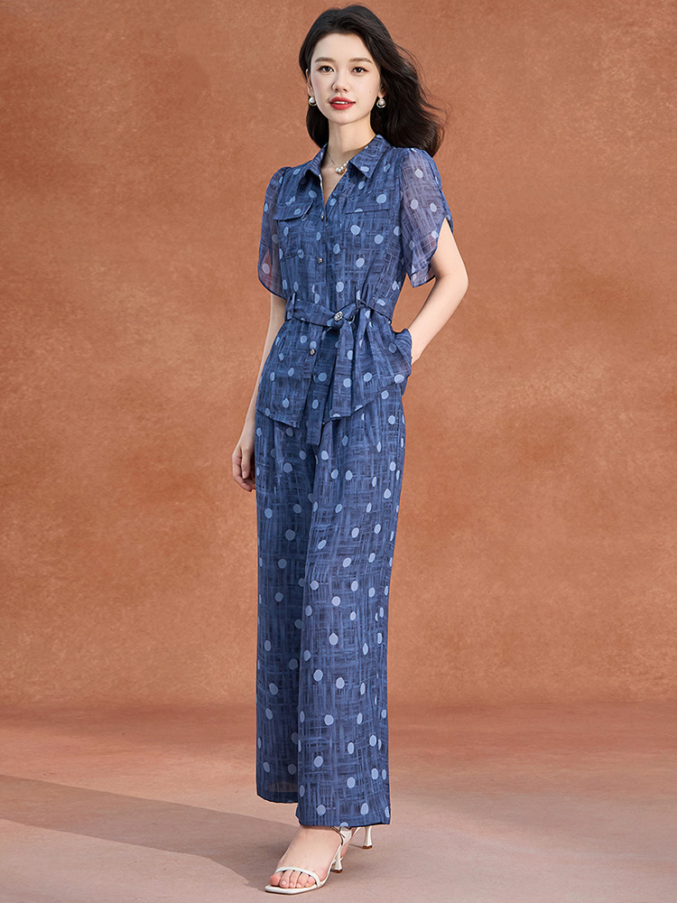 輕奢波點兩件套