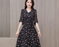 韓版印花連衣裙